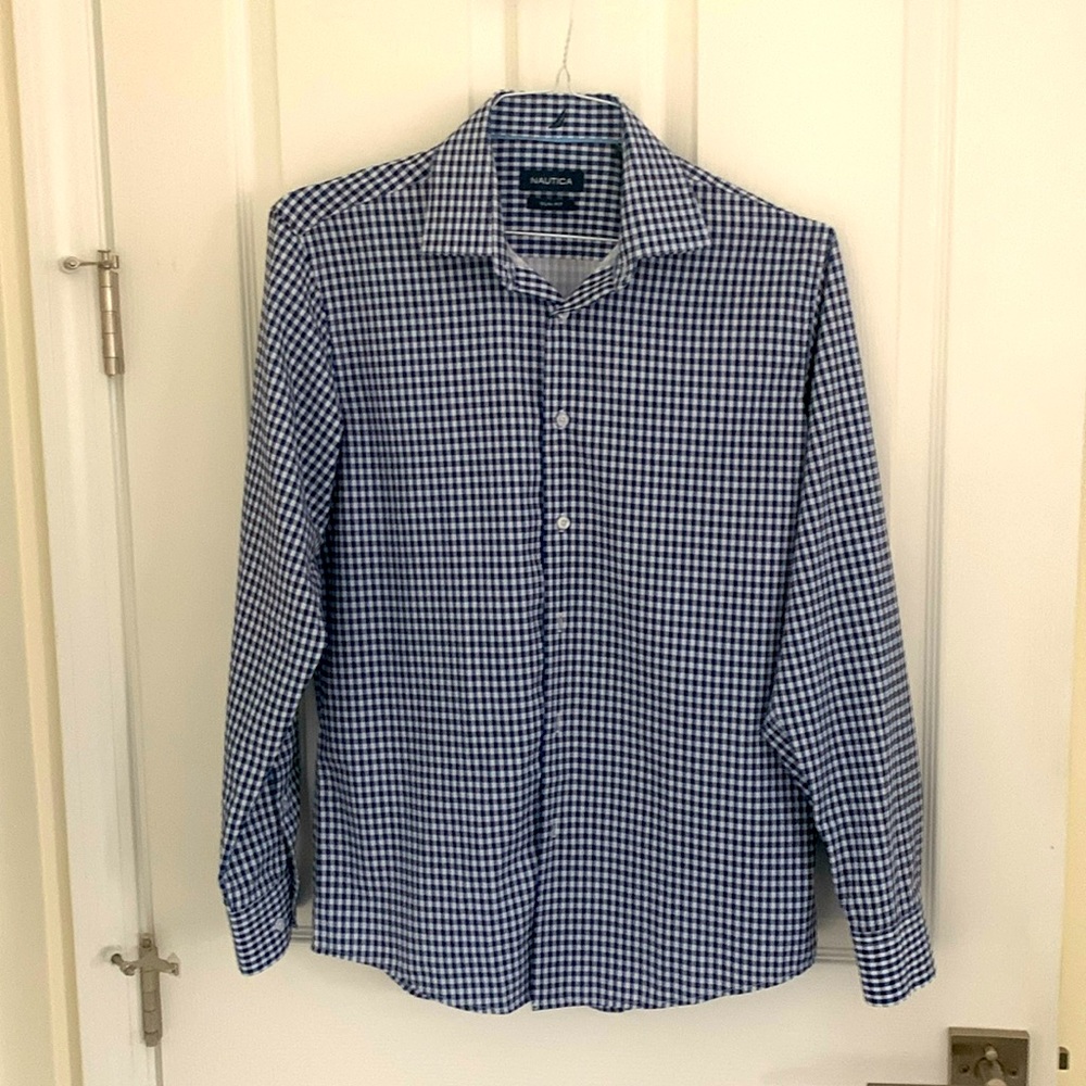No Iron Nautical Dress Shirt